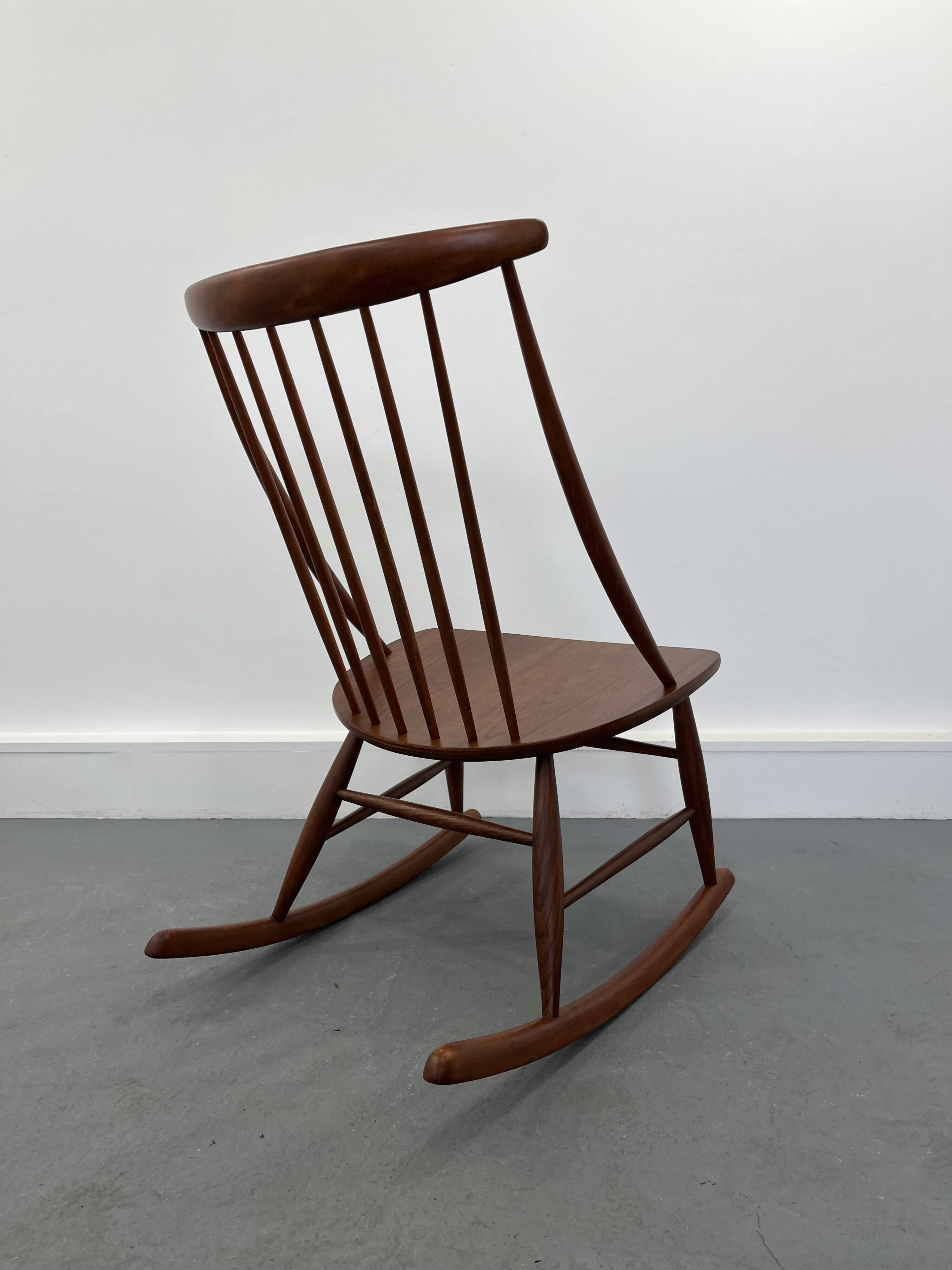Mid-Century Rocking Chair by Illum Wikkelsø for Niels Eilersen