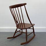 Mid-Century Rocking Chair by Illum Wikkelsø for Niels Eilersen