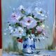 Tableau huile sur toile, Bouquet de Fleurs, Signé Mallet