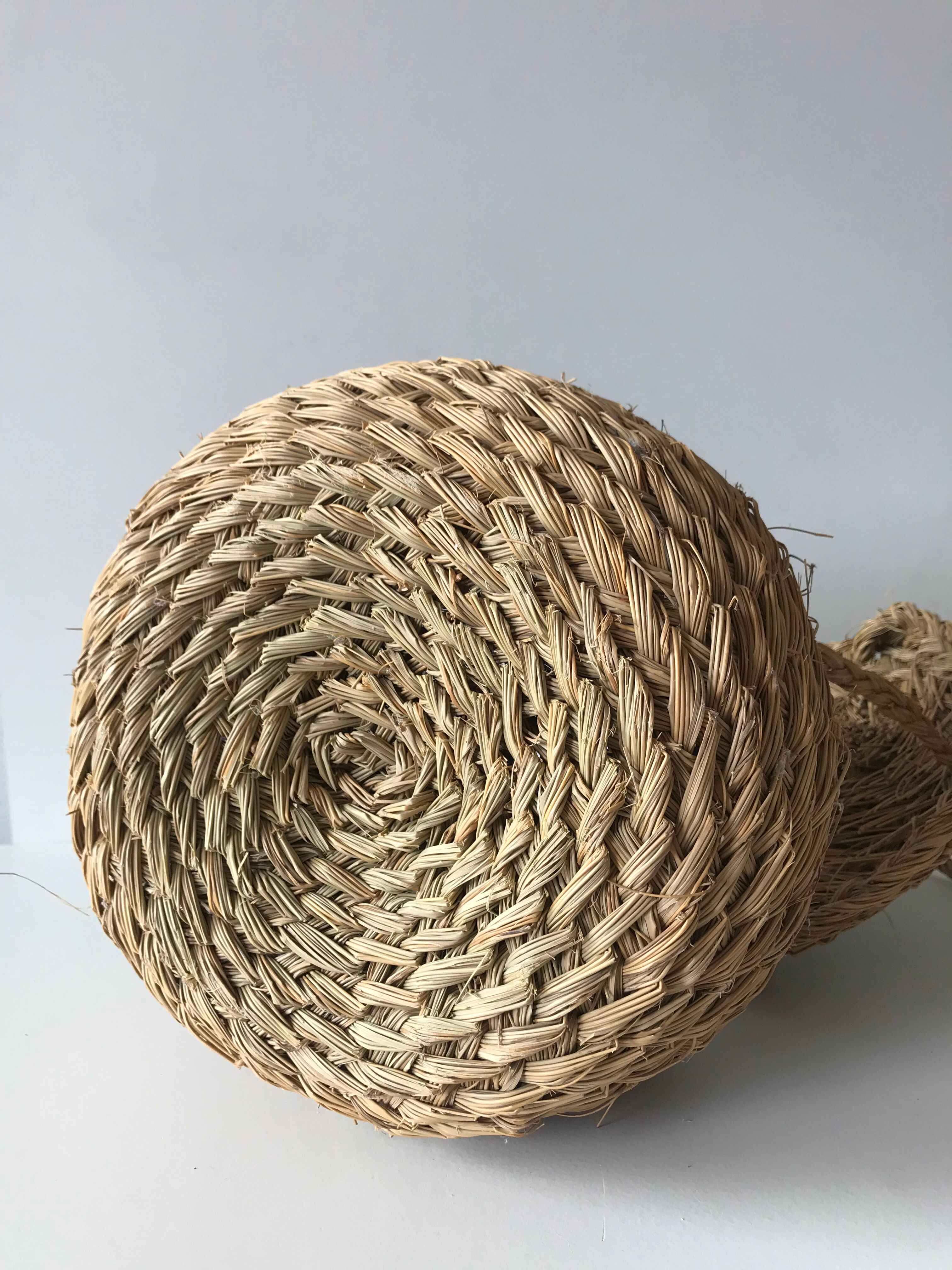 Round bohemian basket