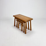 Modernist oak nesting tables, 1960s
