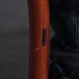 "Lounge chair 'Ilona' by Arne Norell in stained beech and leather, mid-20th century."