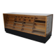 Vintage German Oak Glass Shop Counter Haberdashery Cabinet Vitrine, ca 1950