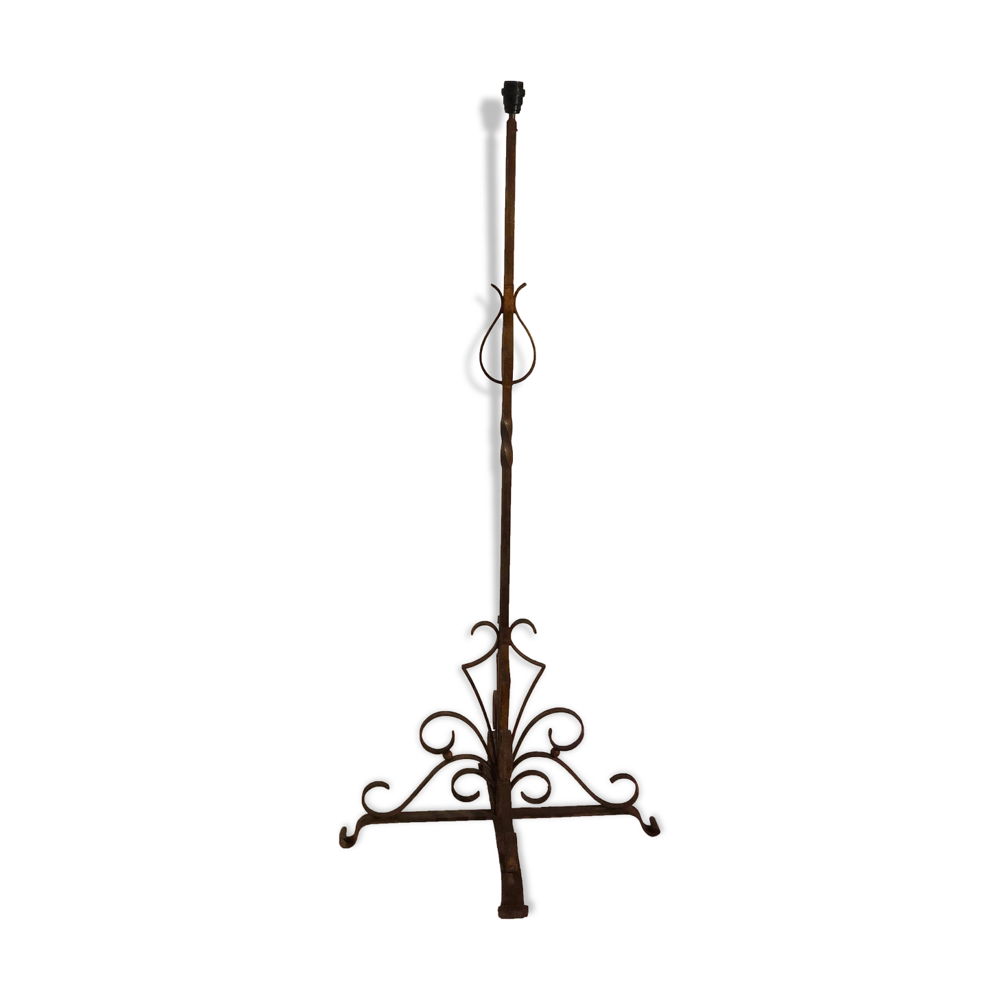 Vintage wrought iron floor lamp 1960