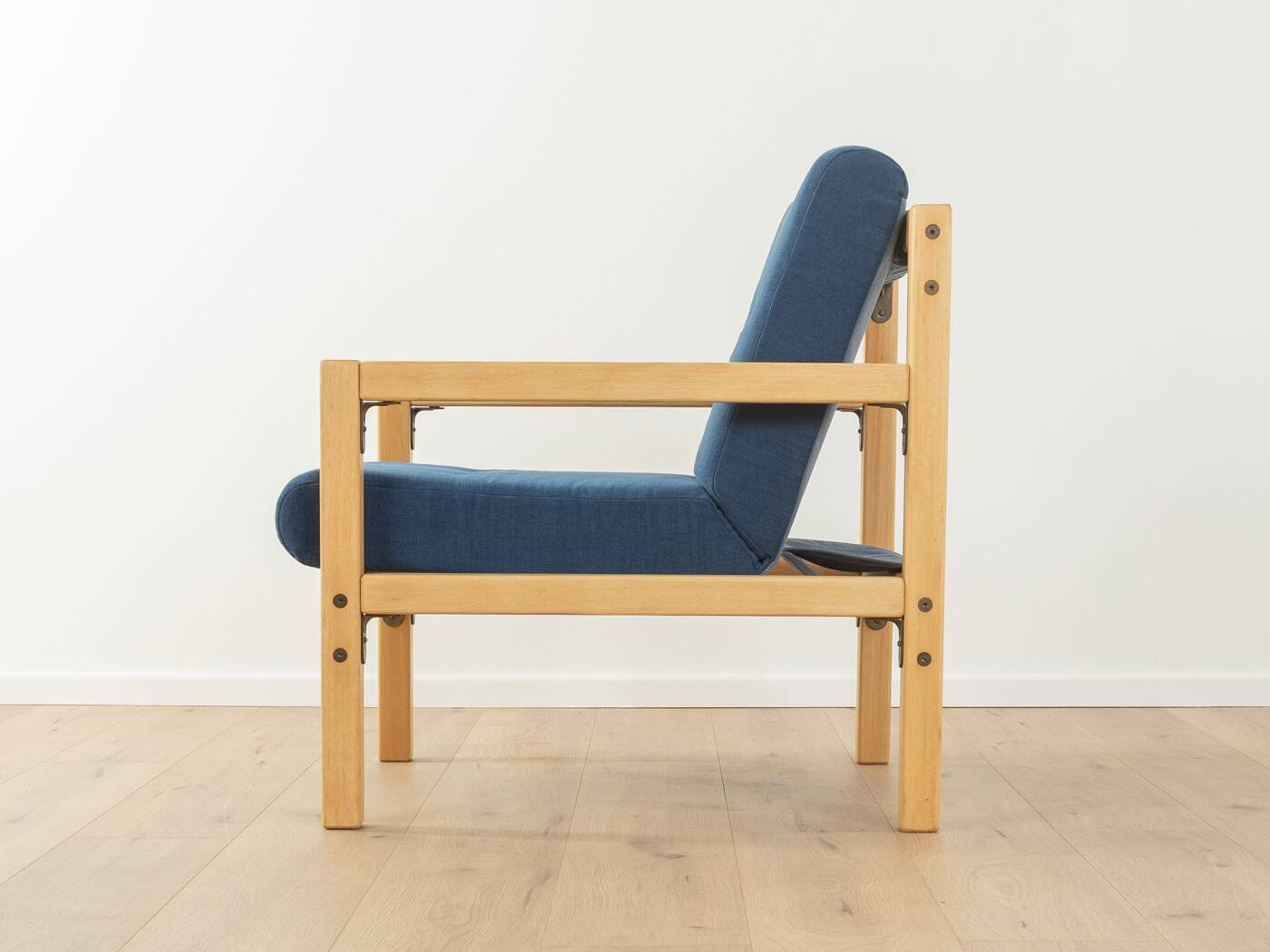 Flötotto armchairs, 1970s, set of 2, blue upholstery