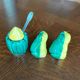 Salt and pepper set in the shape of frogs, Vallauris.