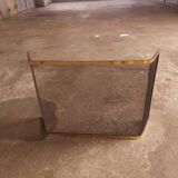 Chimney fire screen, vintage brass