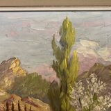 Reyne-marin de pyerne (20th century), landscape of veynes, oil on panel