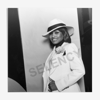 Photo print on RC paper laminated on aluminum black and white Tina turner format 40X60CM