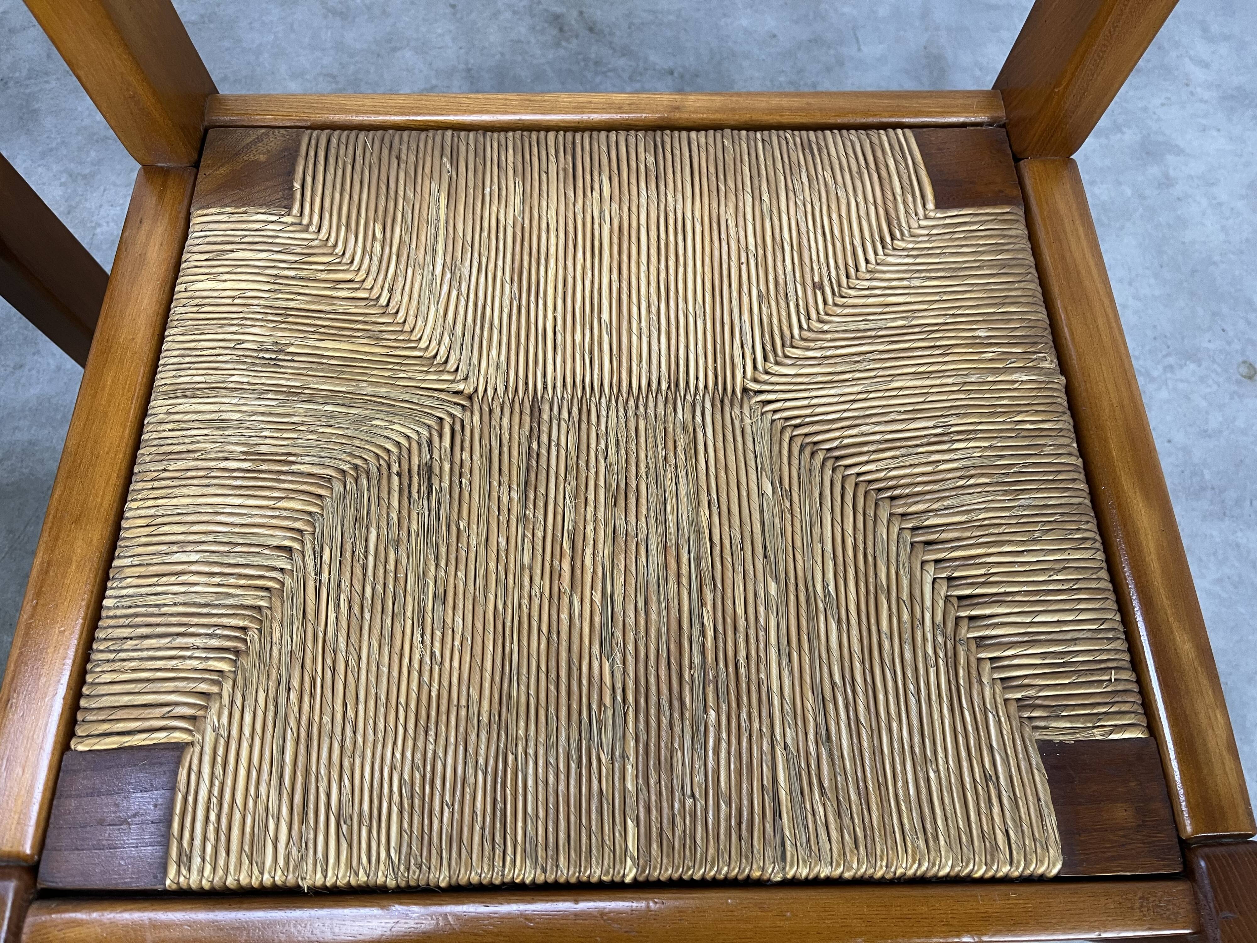 Paire de chaises maison Regain en orme et paille
