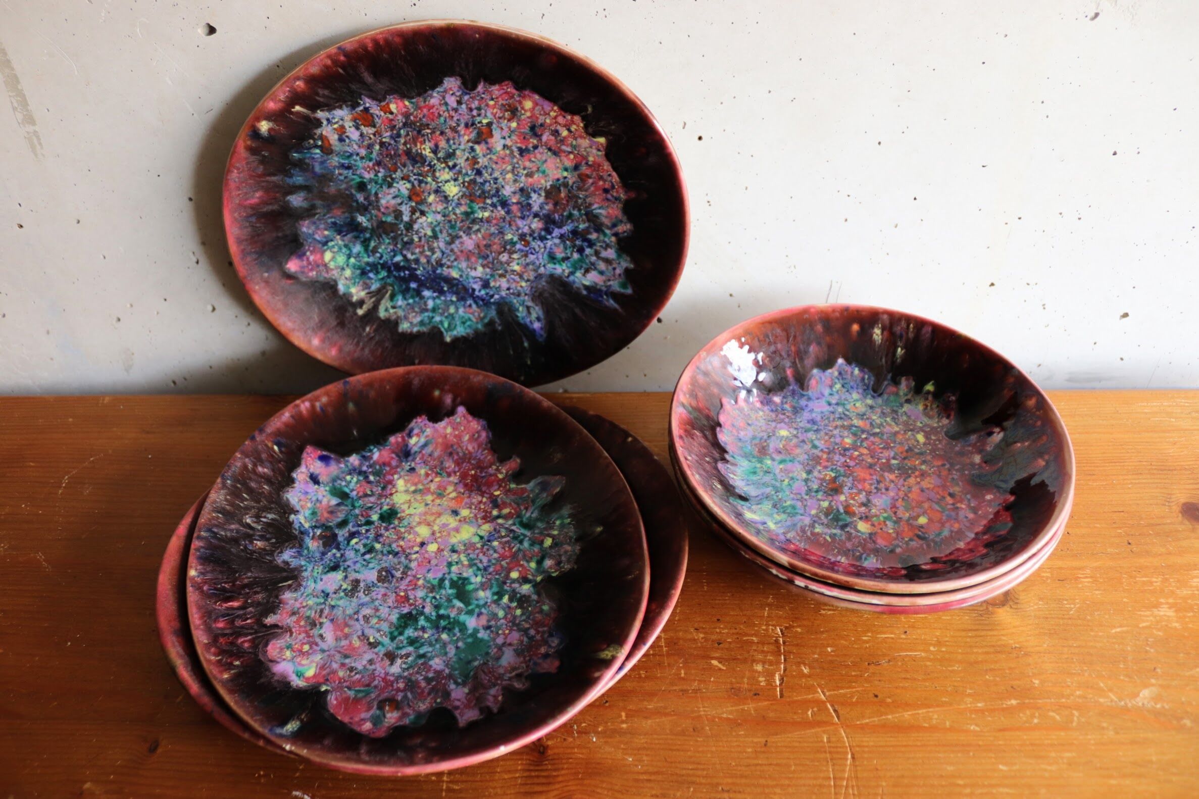 6 Morvan ceramic plates