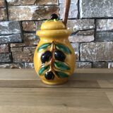 Olive pot with spoon Vallauris