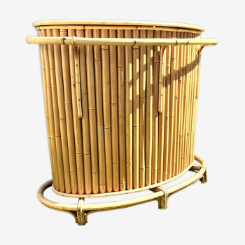 Vintage bamboo rattan bar