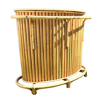 Vintage bamboo rattan bar