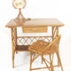 Lampe de table en rotin