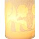 Vintage Table Lamp Alabaster Natural Stone Flowers Spain 1960s