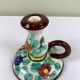 Decorated ceramic candle holder