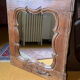 Antique wooden mirror – moulded and carved frame