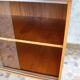 Showcase storage teak vintage 1960 with hairpin legs