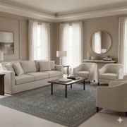 Tapis persan bleu audacieux ABBI - Laine