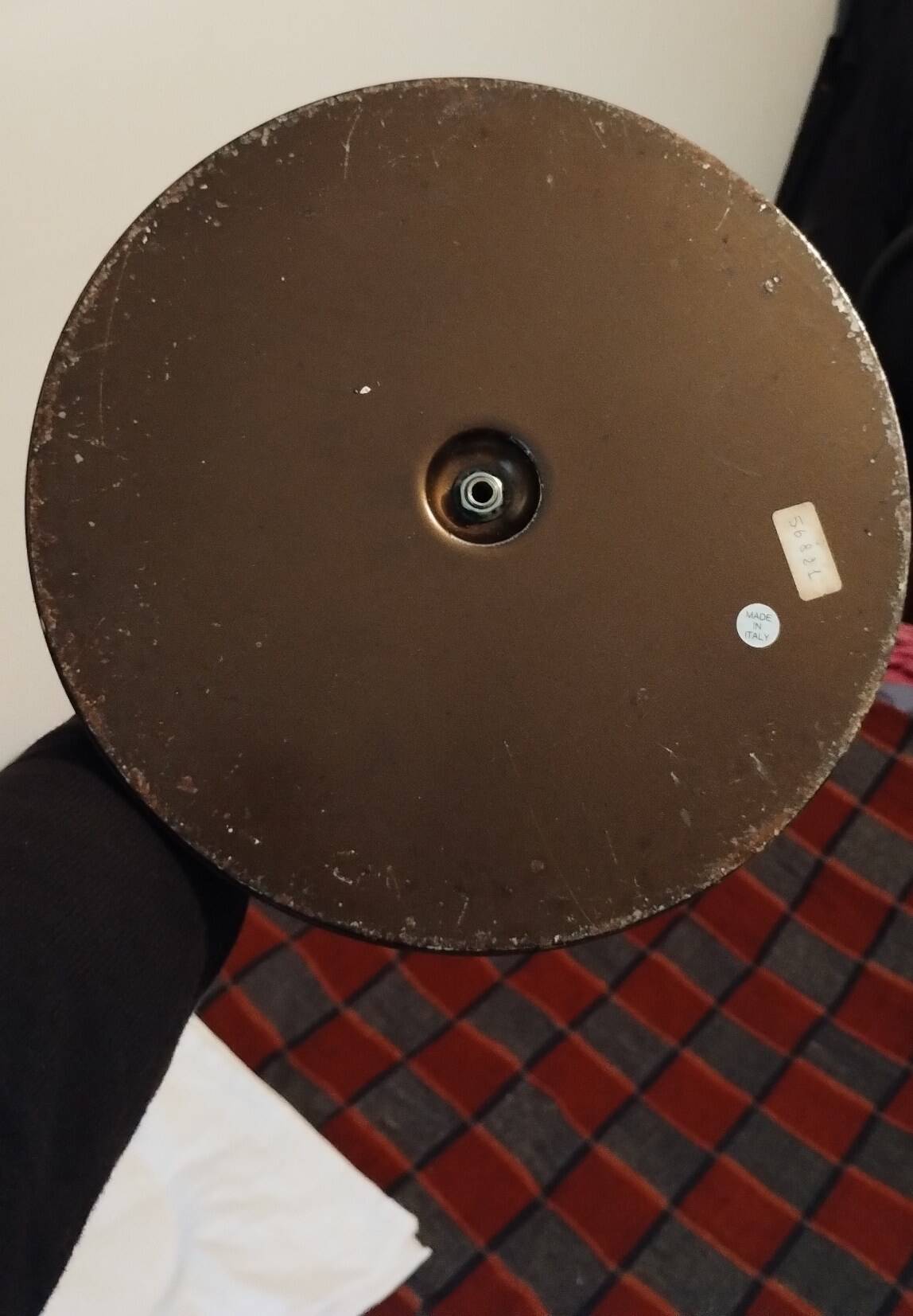 Vintage bronze halogen floor lamp