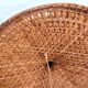 Asian Chinese hat in rattan wicker 60/70s with a diameter of 55 cm