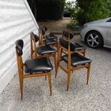 Series of six scandinavian chairs