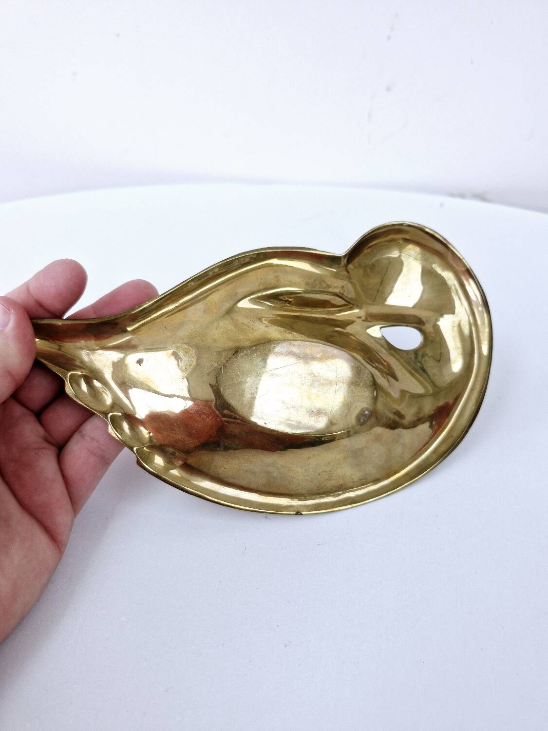 Pocket tray art deco ashtray enameled brass