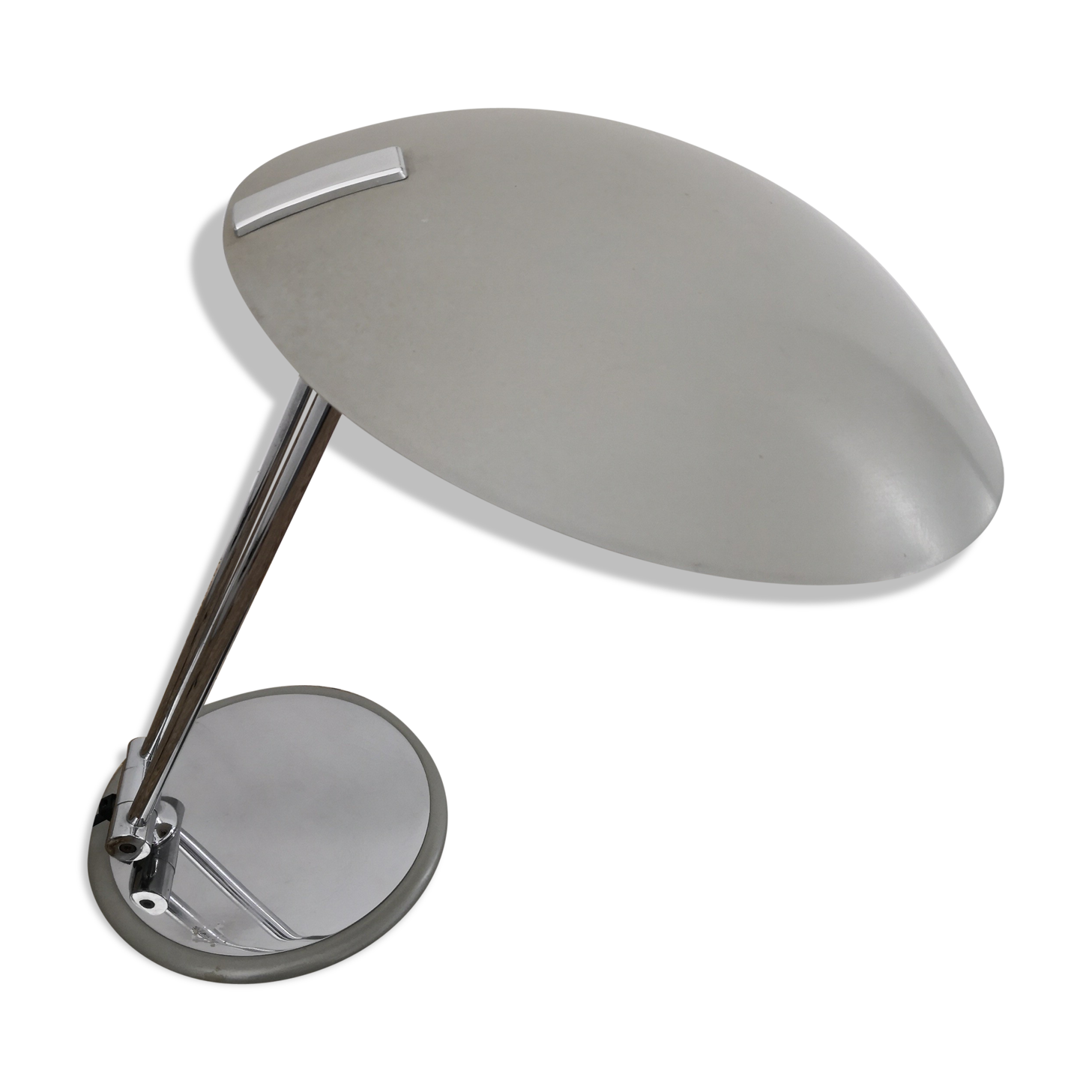 Lampe de bureau soucoupe Aluminor années 80
