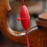 Red mushroom vintage clamp lamp