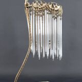 Lampe en Bronze et Pendeloques par H. Guimard, France, Art Nouveau, c. 1910