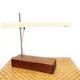 Unique XL Vintage Fluorescent Desk Lamp, Solid wooden base, Mid Century Table Lamp