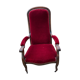 Fauteuil voltaire velours rouge
