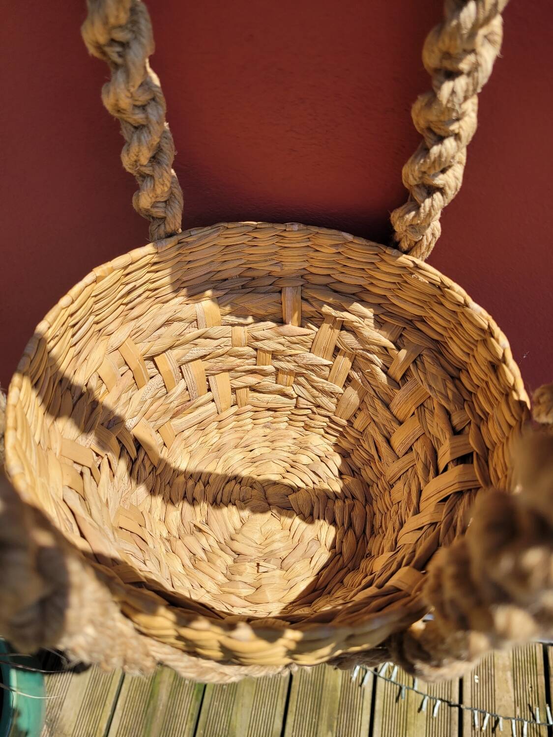 Large vintage macrame plant holder