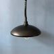 Black oval metal pendant Mid-Century
