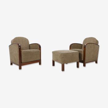 Set of two art deco armchairs