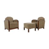 Set of two art deco armchairs