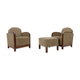 Set of two art deco armchairs