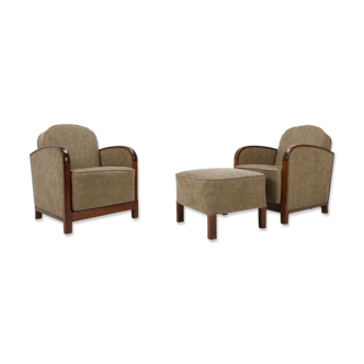 Set of two art deco armchairs