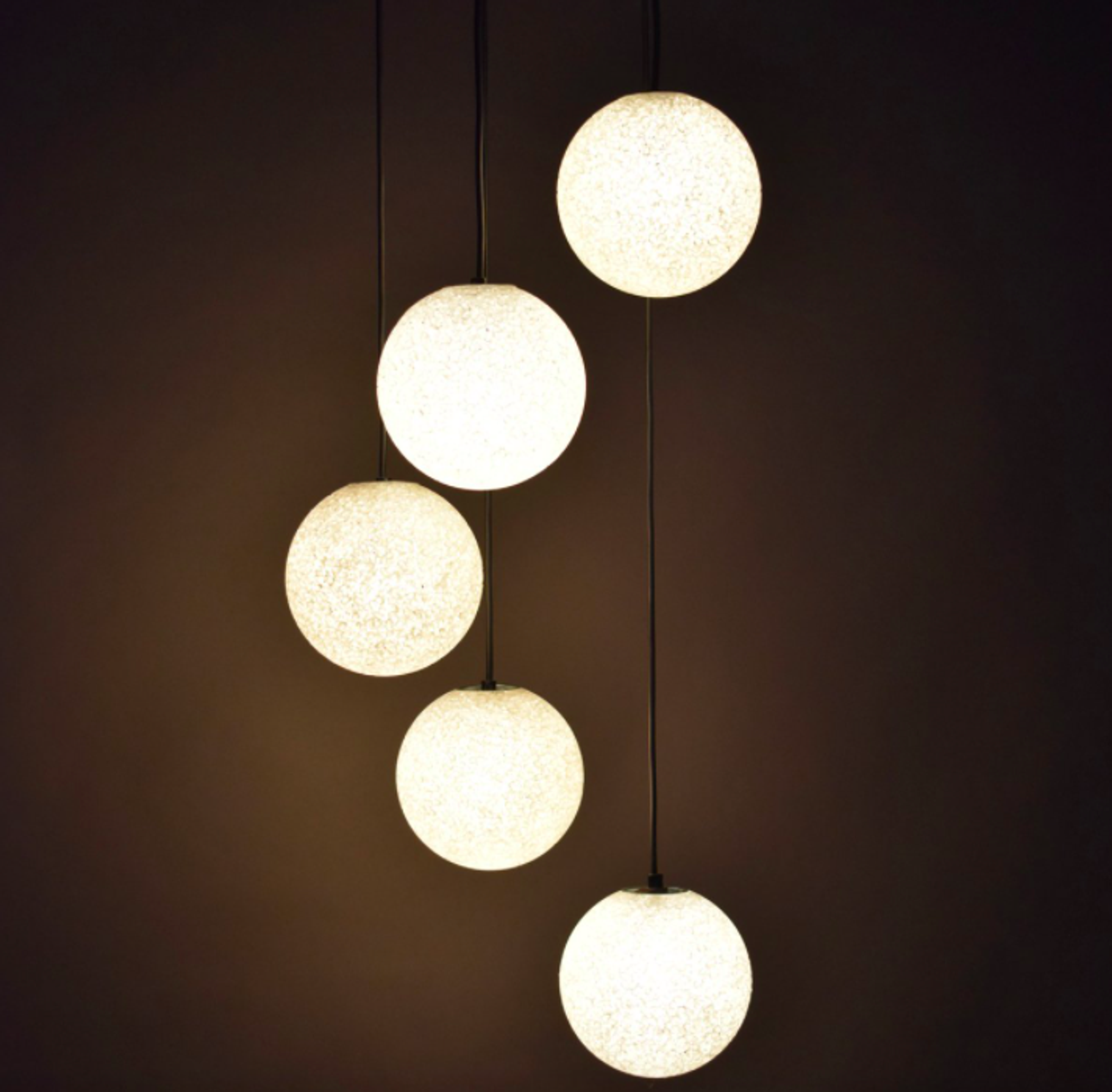 Vintage five-globe ceiling lamp 1960