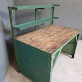 Industrial workbench, work table, desk green
