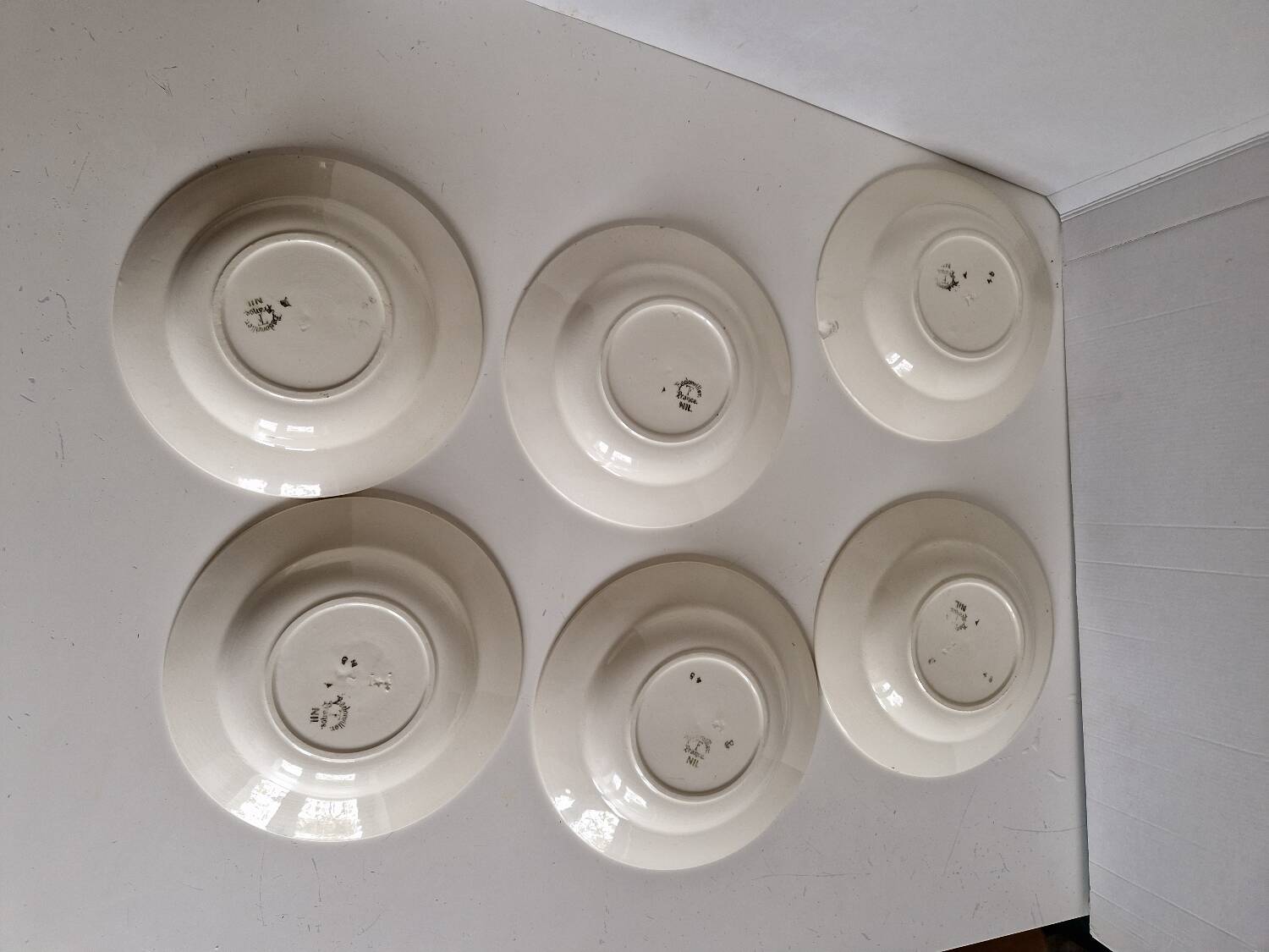 Set of 6 Badonviller Nil Model soup plates