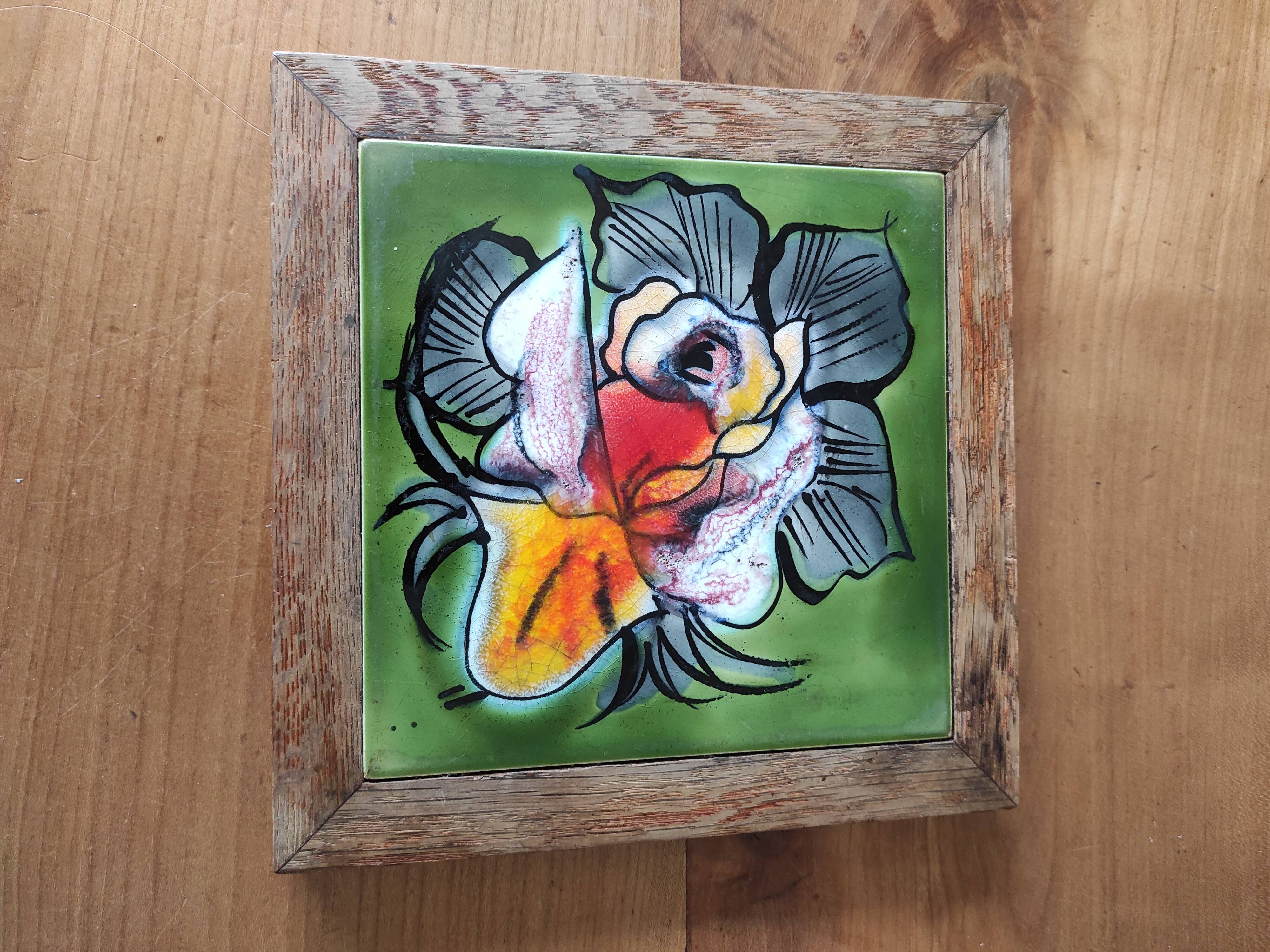 Dessous de plat avec carreau de faïence