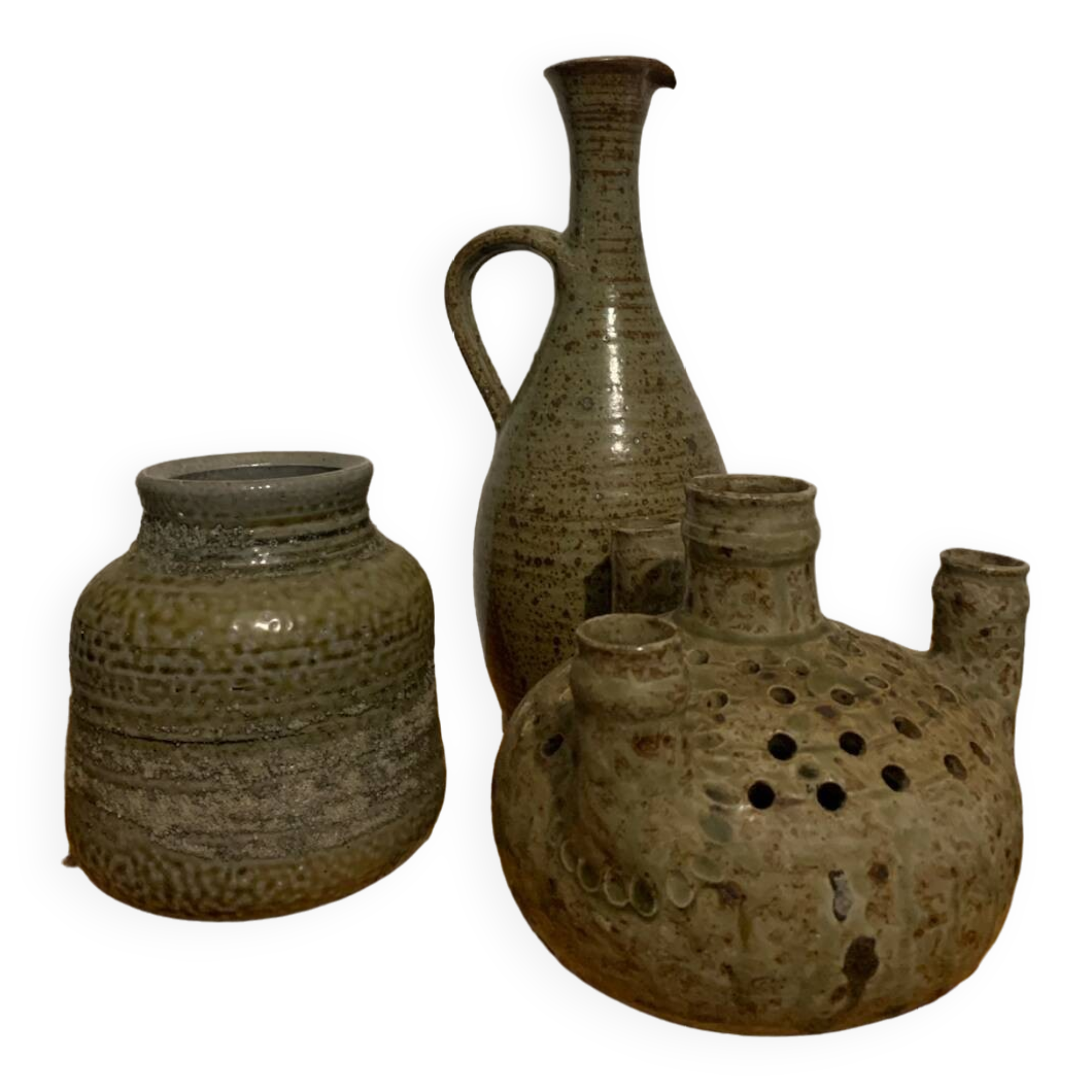 Lot Gres Vintage Ceramic Faience circa 1960