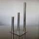Triple candle holder, modernist, minimalist stainless steel 1970