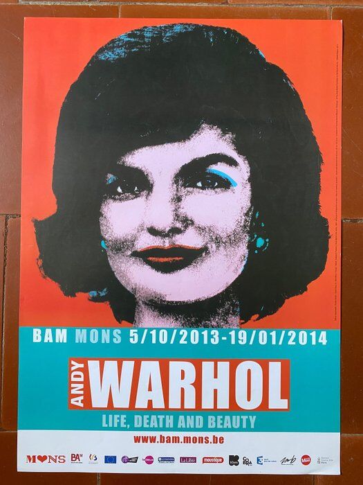 Original exhibition poster "Andy Warhol" Jackie Kennedy 30x42cm 2013