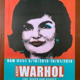 Original exhibition poster "Andy Warhol" Jackie Kennedy 30x42cm 2013