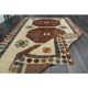 1970s Vintage Turkish Oushak Handmade Wool Cotton Beige Area Rug 158x326