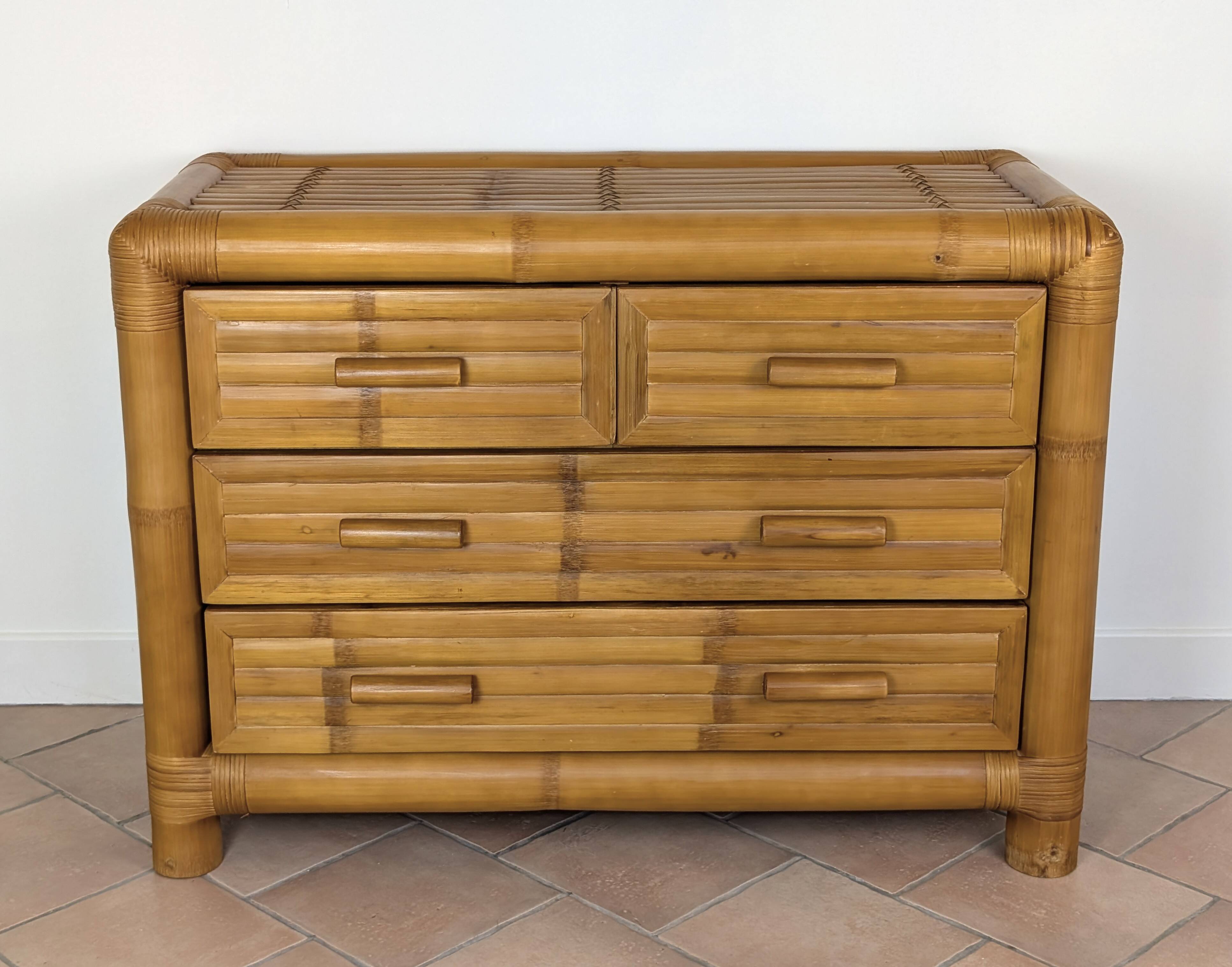 Bamboo chest of drawers