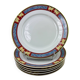 Raynaud Limoges set of 6 large flat plates 26cm model Pegasus